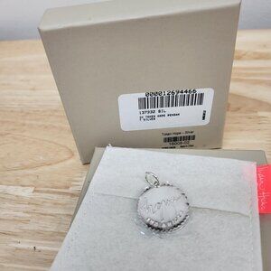 India Hicks Hope Token Pendant, SILVER NIB Retired Item NEW